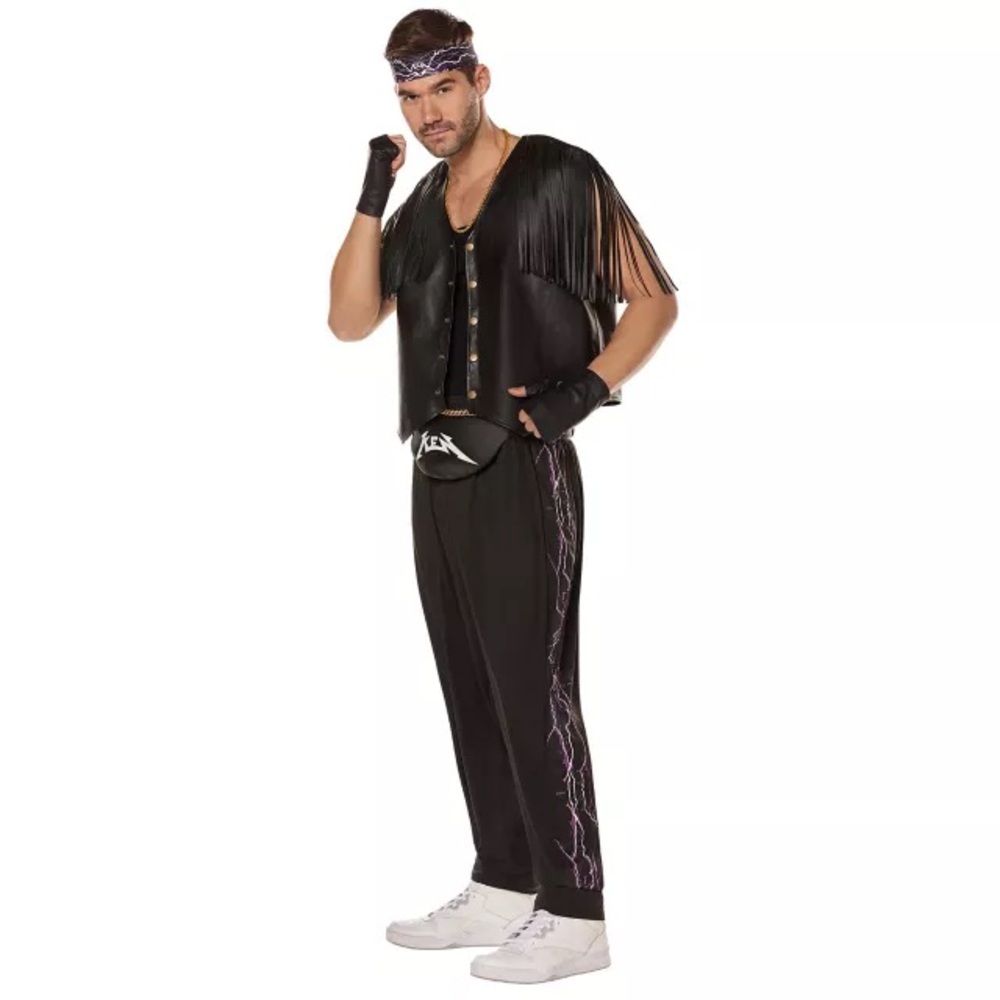 Barbie Rebel Rocker Ken Black Costume with Gold Accents